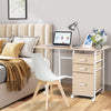 Writing Workstation Folding Computer Desk Wheeled PC Laptop Table-Natural