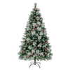 7FT Pre-Lit Artificial Christmas Tree Hinged Xmas Tree w/400 LED Lights