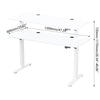 Electric Standing Desk Height Adjustable Sit to Stand Table Home Office 120x60cm