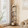 5 Tier Retro Ladder Bookcase Corner Bookshelf Shelving Rack Display Unit Storage