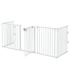5 Panel Fireplace Fence Baby Pet Safety Gate Playpen Adjustable Room Divider