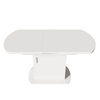 Extendable Oval Dining Table 110/130cm with Storage Compartments, Space-Saving