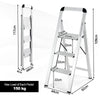 3-Step Ladder Aluminum Portable Folding Step Stool Household Ladder Non-Slip