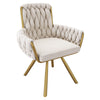 Dining Chairs Set of 4 Velvet Padded Seat 360° Swivel Armchairs Accent Chairs