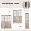 Costway Retro 3-Panel Room Divider 6FT Folding Privacy Screen Room Separator