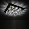 Modern XL Living Room Lamp LED Celling Light Crystal Pendant Chandelier Square