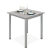 Square Table&2/4 Chairs Dining Set Wood Top Metal Frame Dining Table Kitchen