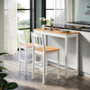 Multicolour Bar Dining Table and 2 Chairs Set Breakfast Kitchen Bistro Furniture