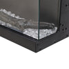 3D Panoramic 40" Modern Wall Electric Fire 3 Side Wall-Inset Fireplace LED Flame