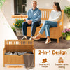 Outdoor Storage Bench Deck Box Patio Wood Storage Bench 125L Storage Seating