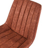 2x Dining Chairs Faux Leather Brown PU Padded Metal legs Restaurant Chair