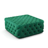 Chesterfield 92cm Extra Large Velvet Coffee Table Footstool Pouffe Seat Ottoman