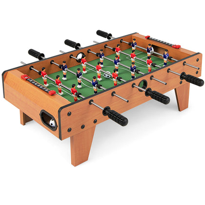 27'' Football Table Top Football Soccer Kids Family Game Toy Set Wooden Frame