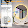 LUVODI 32" LED-Bathroom Mirror with Lights Bluetooth Speaker, Anti-Fog, Dimmable