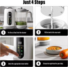 Baby food Maker with Dual Zone Steamer, Blender, Self-Clean With LED Touch Panel