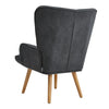 Modern Fabric Accent Chair with Ottoman Set Comfy High Back Armchair Home Office