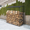 Extra Large Outdoor Wooden Log Store Metal Garden Shed Firewood Stacking Storage