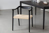RATTAN SEAT WOODEN FRAME SCANDINAVIAN STYLE DINING CHAIR