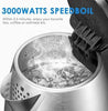 1.7L Electric Cordless Kettle 3000W Fast Boil | Travel Hot Water Jug Kitchen App