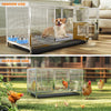 Stainless Steel Chicken Coop Poultry Duck Cage Rabbit Bird Cage House with Cover