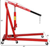 2 Ton Hydraulic Folding Engine Crane Hoist Lift Stand 2000kg Garage Workshop Red