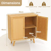 Boho Sideboard Storage Cabinet with PE Rattan Doors-Natural