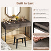 Multipurpose Computer Workstation Vanity Table-Gray