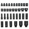 Heavy Duty 35 Piece Car Truck Deep Impact Socket Set 1/2" Drive 8- 32mm Metric