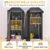 Outdoor Tall Garden Storage Box with 3 Adjustable Shelves,Single Door Cabinet