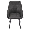 Set of 2 Faux Leather Dining Chairs Rotatable Design Restaurants Living Room