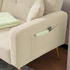 Sofa Bed Sleeper Fabric Love Seat Sofa Couch Sofa Settee for Living Room Beige