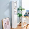 162cm Tall Storage Cabinet Bathroom Corner Slim Cabinet with 3-Tier Shelf&Door