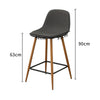 2X Bar Stools Fabric/Faux Leather Pub Chairs Breakfast Kitchen Metal Leg Modern