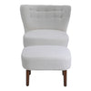 Big Sale! Teddy Fabric Armchair Cocktail Wing Back Chair Lounge Sofa w/Footstool