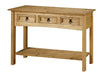 Corona Console Table 3 Drawer Mexican Solid Pine Hallway by