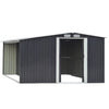 Large 10x8ft Outdoor Log Firewood Storage Shed Garden Tools Container Galvanized