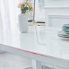 Modern Rectangular Dining Table White High Gloss MDF Wood Kitchen 120x80x75cm