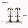 16L Commercial Stainless Steel Beverage Dispenser 2-Tank Drink Juice Dispenser