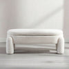 Upholstered Ottoman Storage Bench Sherpa Fabric Bed End Stool Hallway Shoe Bench