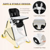 Folding Baby High Chair Convertible Infant Dining Chair Portable Highchair