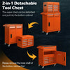Rolling Tool Chest High Capacity Tool Storage Cabinet w/Lockable Wheels-Orange