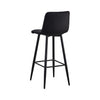 2 pcs Black Bar Stools Velvet High Chairs Upholstered Chairs Padded Seat Xmas UK