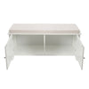 2-Door Storage Ottoman Stool Hallway Window Seat Wooden Shoe Bench with Cushion