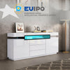 LED Sideboard High Gloss Buffet Cupboard Display Cabinet TV Stand Unit 160CM