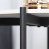 Large 2 Tier Gloss Finish Side Table with Shelf Bedroom Coffee Tea End Table
