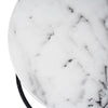 Round Coffee Table Set of 2 Stacking Side End Table Nesting Tables Marble Effect