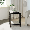 Real Marble Coffee Table Living Room End Side Table Bedside Furniture Black Legs