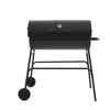 Black Portable Barrel Charcoal Barbecue Smoker Grill Outdoor Cooking Party BBQ