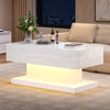 Lift Top Coffee Table LED Center Table with Storage Compartment for Living Room