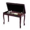Piano Bench W/ Padded Cushion PU Leather Piano Stool Double Duet Seat w/Storage